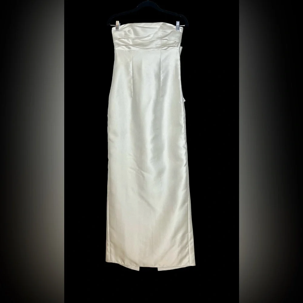 ALFRED SUNG D856 Maxi Dress in Ivory - Picture 5 of 14